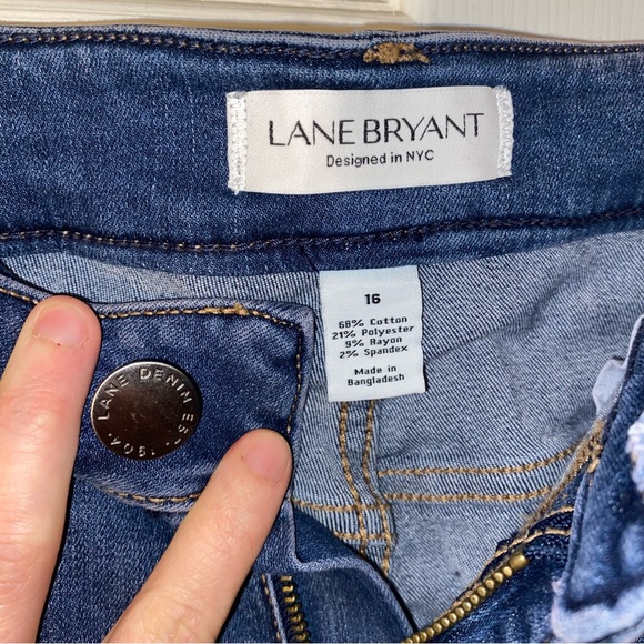 Lane Bryant High Rise Stretch Straight Crop Jeans Sz 16 - Picture 3 of 4